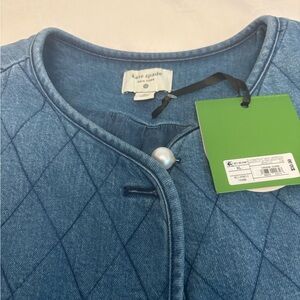 Kate Spade Denim Blue Quilted Jacket